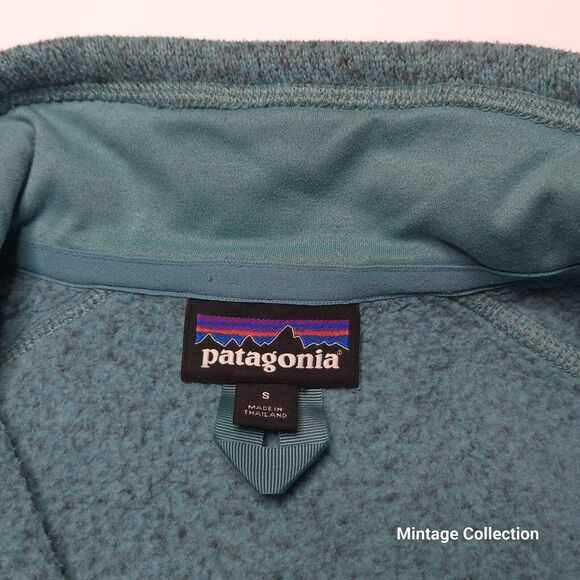 Patagonia Better Sweater Women's Teal Fleece 1/4 Quarter Zip Pullover Jacket S - Picture 7 of 10